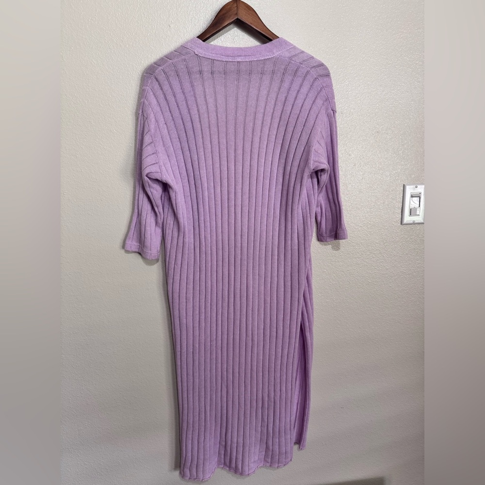 Free People Lavender Ribbed Open Cardigan - Picture 4 of 4